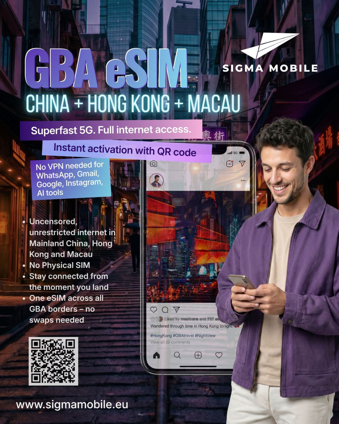 Sigma Mobile’s China-Hong Kong-Macau eSIM is a Game-Changer for Expats and Tourists